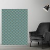 Plaque PVC motif treillis ondulés turquoise