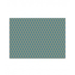 Plaque PVC motif treillis ondulés turquoise