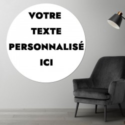Plaque PVC sur mesure ronde avec votre texte personnalisé