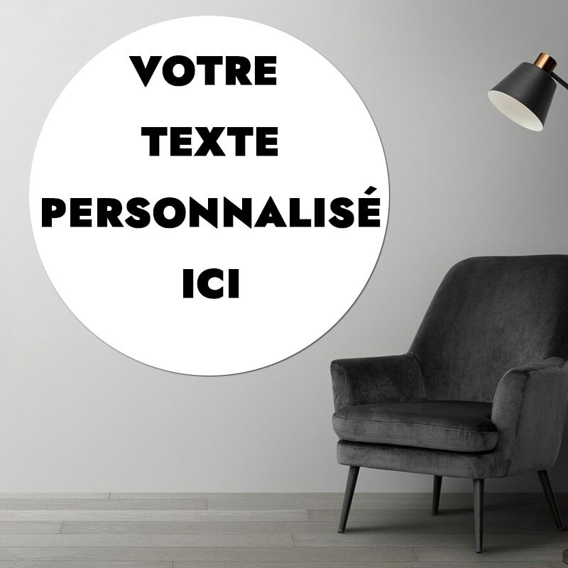 Plaque PVC sur mesure ronde avec votre texte personnalisé Plaque PVC sur mesure ronde avec votre texte personnalisé