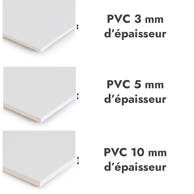 Echantillon 5 x 5 cm de PVC (3, 5 ou 10 mm d'épaisseur) Echantillon 5 x 5 cm de PVC (3, 5 ou 10 mm d'épaisseur)