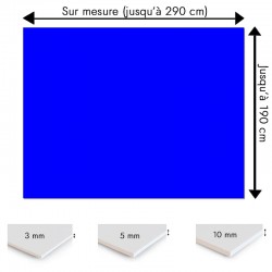 Plaque PVC ﻿bleue sur mesure - Signalétique, affichage et décoration