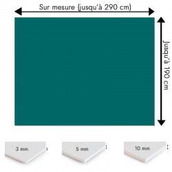 Plaque PVC bleu vert sur mesure - Signalétique, affichage et décoration