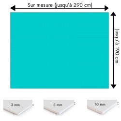 Plaque PVC bleu lagon sur mesure - Signalétique, affichage et décoration
