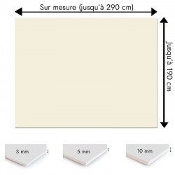 Plaque PVC blanc ivoire sur mesure - Signalétique, affichage et décoration