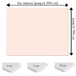 Plaque PVC blanc coquille d'oeuf sur mesure - Signalétique, affichage et décoration
