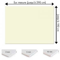 Plaque PVC blanc beige clair sur mesure - Signalétique, affichage et décoration