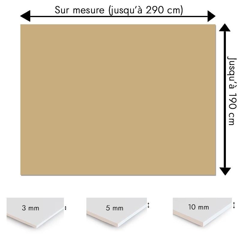 Plaque PVC marron clair sur mesure - Signalétique, affichage et décoration Plaque PVC marron clair sur mesure - Signalétique, affichage et décoration