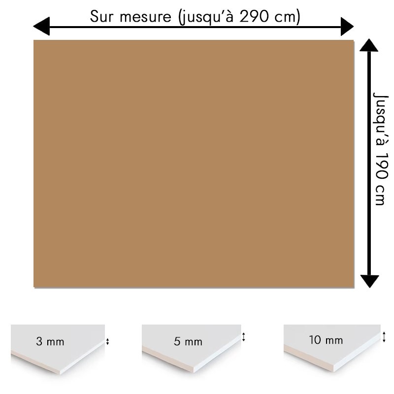 Plaque PVC brun clair sur mesure - Signalétique, affichage et décoration Plaque PVC brun clair sur mesure - Signalétique, affichage et décoration