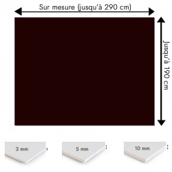Plaque PVC brun foncé sur mesure - Signalétique, affichage et décoration