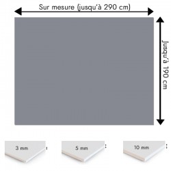 Plaque PVC gris argent sur mesure - Signalétique, affichage et décoration