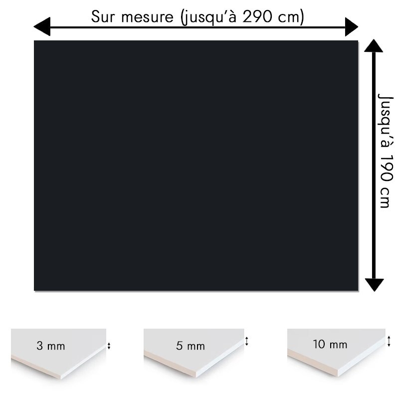 Plaque PVC gris foncé sur mesure - Signalétique, affichage et décoration Plaque PVC gris foncé sur mesure - Signalétique, affichage et décoration