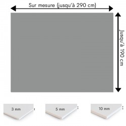 Plaque PVC gris ciment béton sur mesure - Signalétique, affichage et décoration