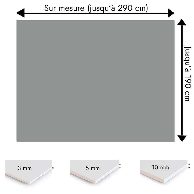 Plaque PVC gris ciment béton sur mesure - Signalétique, affichage et décoration Plaque PVC gris ciment béton sur mesure - Signalétique, affichage et décoration