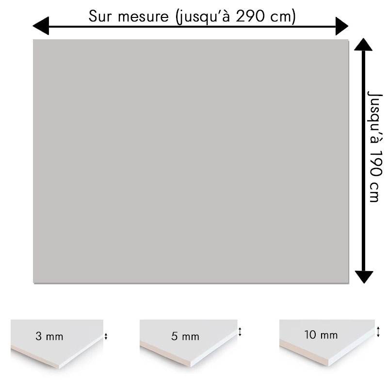 Plaque PVC gris urbain sur mesure - Signalétique, affichage et décoration Plaque PVC gris urbain sur mesure - Signalétique, affichage et décoration