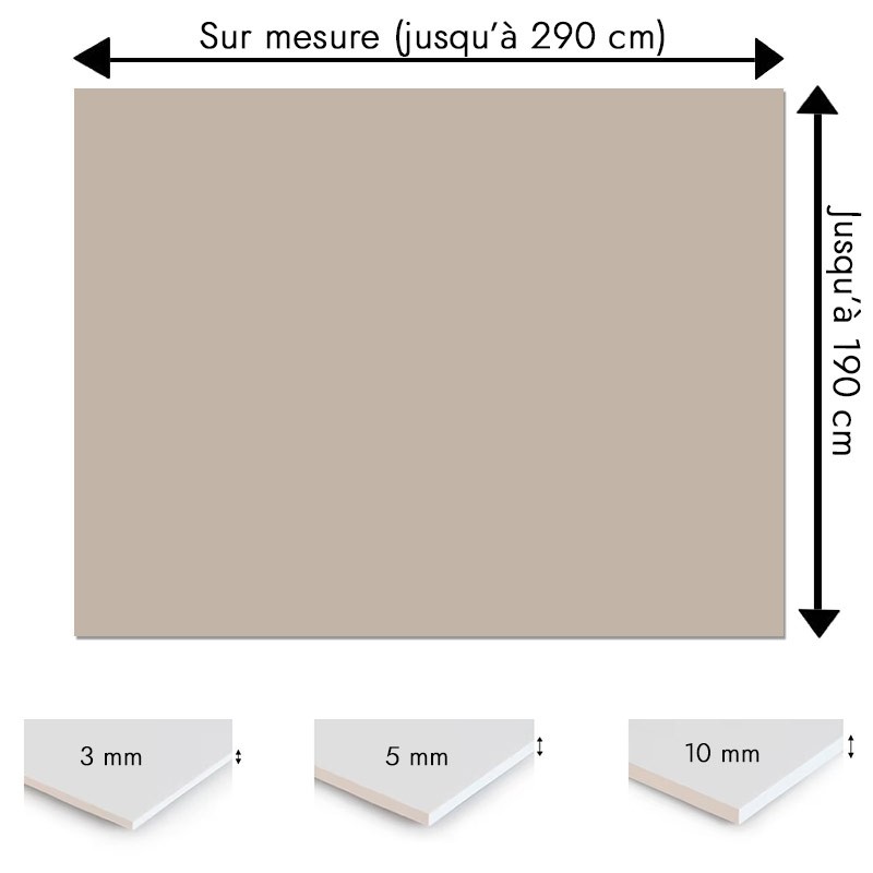 Plaque PVC gris sable sur mesure - Signalétique, affichage et décoration Plaque PVC gris sable sur mesure - Signalétique, affichage et décoration