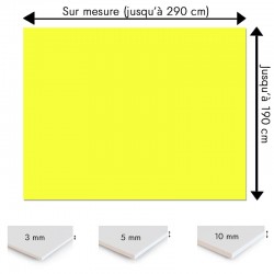 Plaque PVC jaune citron sur mesure - Signalétique, affichage et décoration