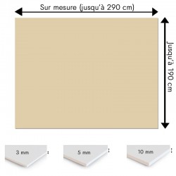 Plaque PVC jaune sable sur mesure - Signalétique, affichage et décoration