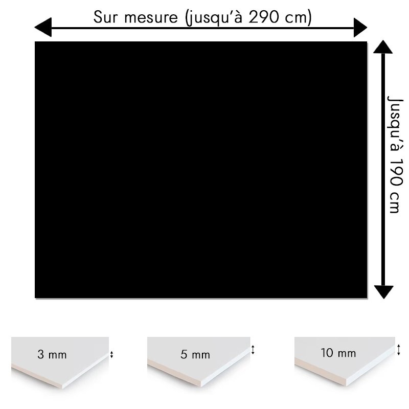 Plaque PVC noire sur mesure - Signalétique, affichage et décoration Plaque PVC noire sur mesure - Signalétique, affichage et décoration