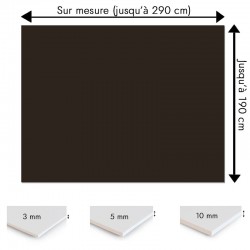 Plaque PVC noir réglisse sur mesure - Signalétique, affichage et décoration