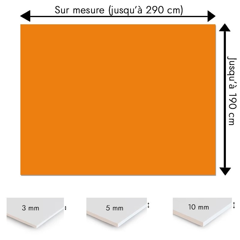 Plaque PVC orange sur mesure - Signalétique, affichage et décoration Plaque PVC orange sur mesure - Signalétique, affichage et décoration