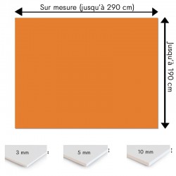 Plaque PVC orange abricot sur mesure - Signalétique, affichage et décoration