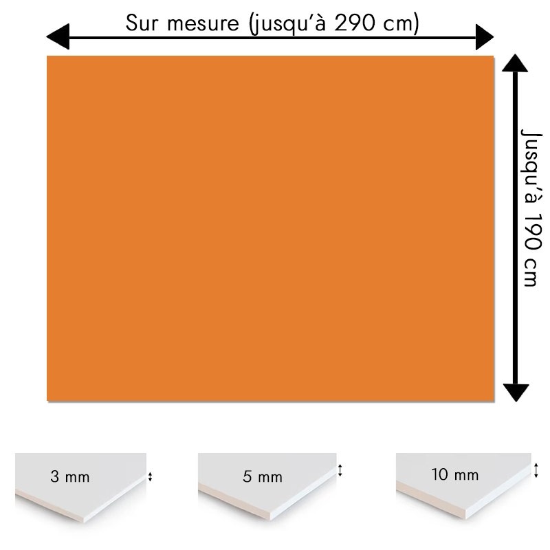 Plaque PVC orange abricot sur mesure - Signalétique, affichage et décoration Plaque PVC orange abricot sur mesure - Signalétique, affichage et décoration