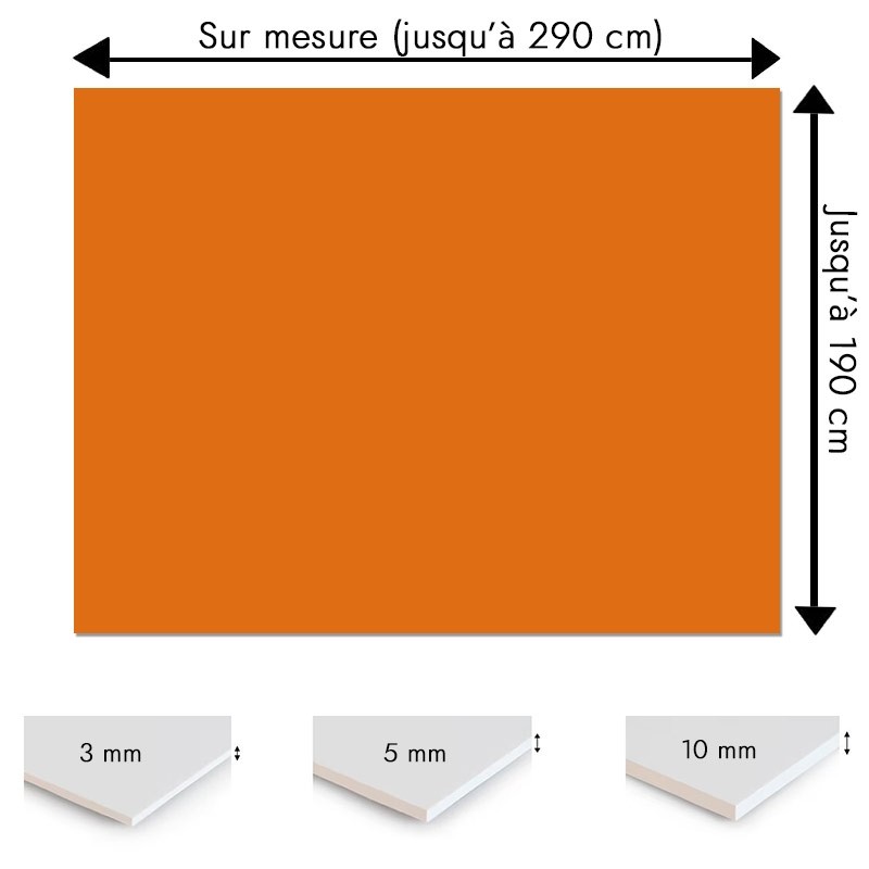 Plaque PVC orange citrouille sur mesure - Signalétique, affichage et décoration Plaque PVC orange citrouille sur mesure - Signalétique, affichage et décoration