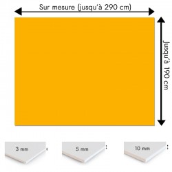 Plaque PVC jaune orange sur mesure - Signalétique, affichage et décoration