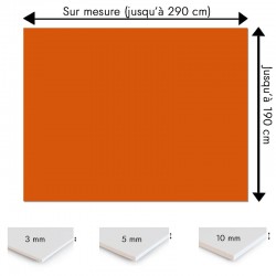 Plaque PVC orange foncé sur mesure - Signalétique, affichage et décoration