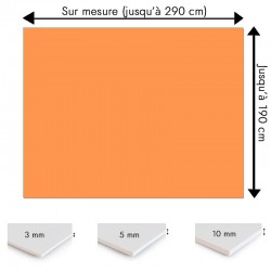 Plaque PVC orange pastel sur mesure - Signalétique, affichage et décoration