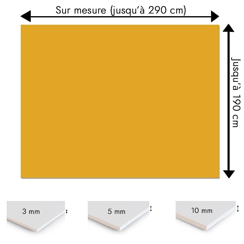 Plaque PVC orange safran sur mesure - Signalétique, affichage et décoration Plaque PVC orange safran sur mesure - Signalétique, affichage et décoration