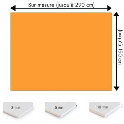 Plaque PVC orange mandarine sur mesure - Signalétique, affichage et décoration