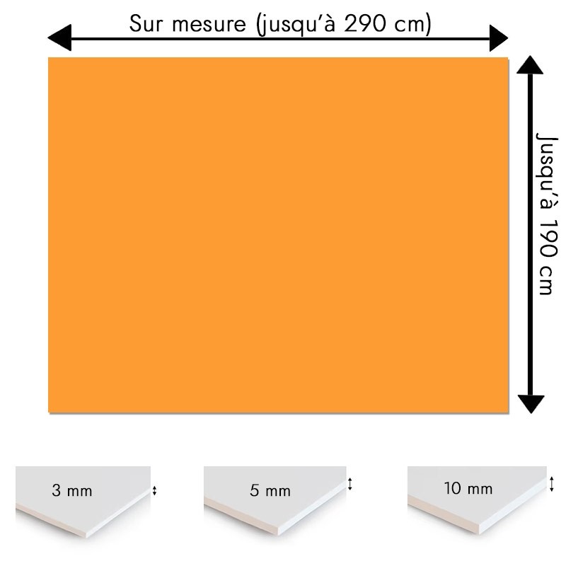 Plaque PVC orange mandarine sur mesure - Signalétique, affichage et décoration Plaque PVC orange mandarine sur mesure - Signalétique, affichage et décoration