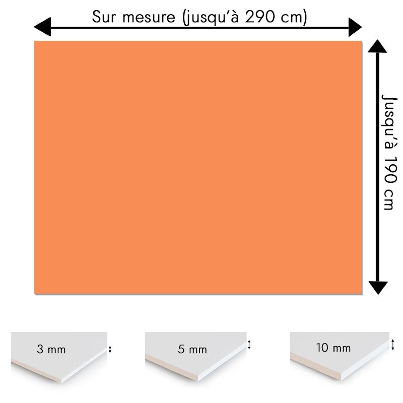 Plaque PVC orange saumon sur mesure - Signalétique, affichage et décoration Plaque PVC orange saumon sur mesure - Signalétique, affichage et décoration