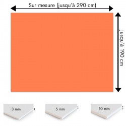 Plaque PVC orange corail sur mesure - Signalétique, affichage et décoration