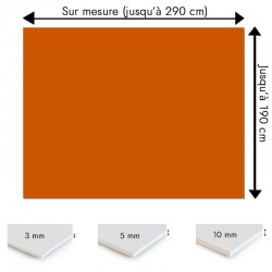 Plaque PVC orange brulé sur mesure - Signalétique, affichage et décoration