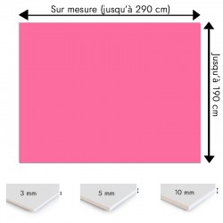 Plaque PVC rose sur mesure - Signalétique, affichage et décoration