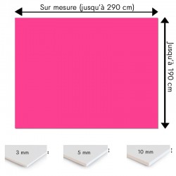 Plaque PVC rose fushia sur mesure - Signalétique, affichage et décoration