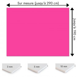 Plaque PVC rose bonbon sur mesure - Signalétique, affichage et décoration