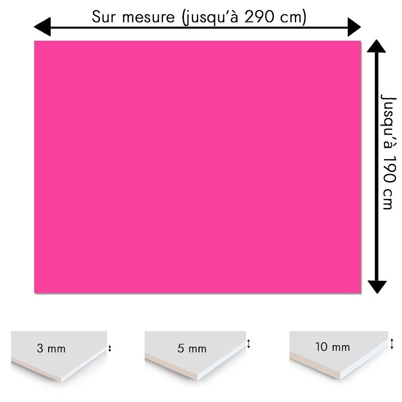 Plaque PVC rose bonbon sur mesure - Signalétique, affichage et décoration Plaque PVC rose bonbon sur mesure - Signalétique, affichage et décoration