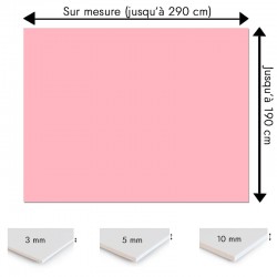 Plaque PVC rose clair sur mesure - Signalétique, affichage et décoration