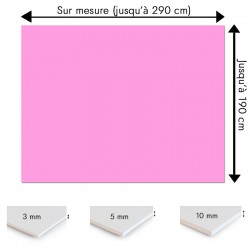 Plaque PVC rose pastel sur mesure - Signalétique, affichage et décoration