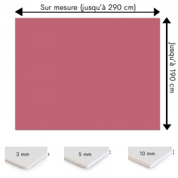 Plaque PVC rose rubis sur mesure - Signalétique, affichage et décoration