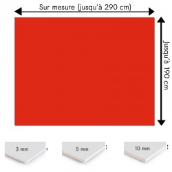 Plaque PVC rouge tomate sur mesure - Signalétique, affichage et décoration