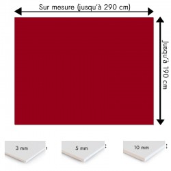Plaque PVC rouge carmin sur mesure - Signalétique, affichage et décoration