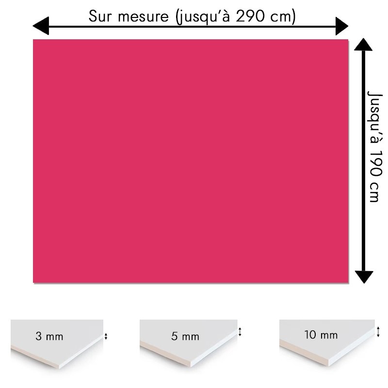 Plaque PVC rouge cerise sur mesure - Signalétique, affichage et décoration Plaque PVC rouge cerise sur mesure - Signalétique, affichage et décoration