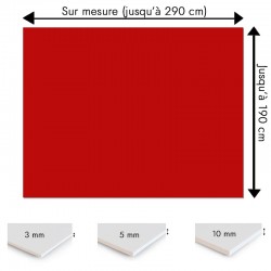 Plaque PVC rouge foncé sur mesure - Signalétique, affichage et décoration