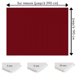 Plaque PVC rouge grenat sur mesure - Signalétique, affichage et décoration