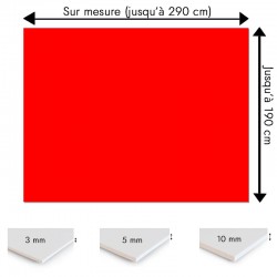 Plaque PVC rouge vif sur mesure - Signalétique, affichage et décoration